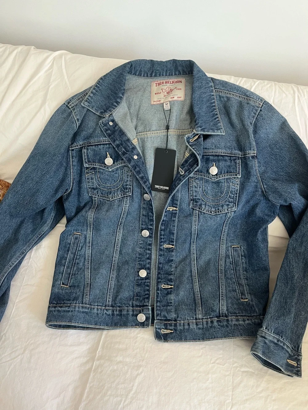 MEN’S NWT True Religion denim jacket Jesse Trucker XL